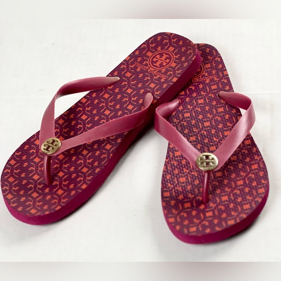 Tory Burch Shoes - Tory Burch Party Fuschia Flip Flops
